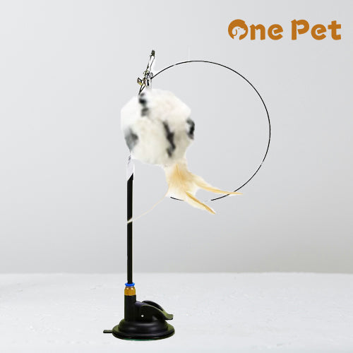 Interactive Cat Toy with Automatic Teaser Feather and Bell | Durable, Bite-Resistant Suction Base for Kittens and Cats